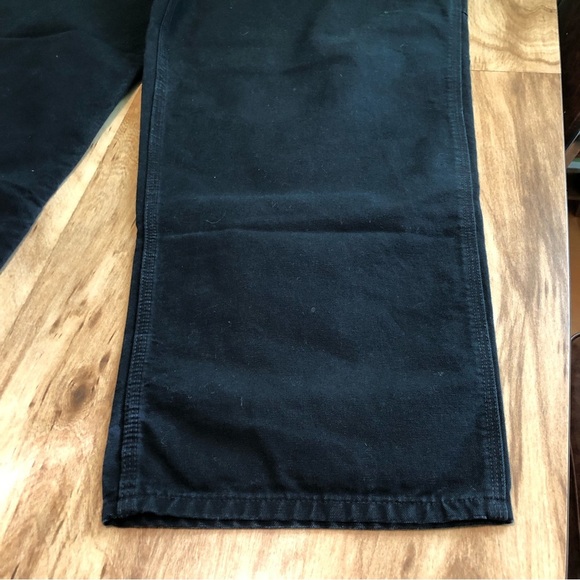 Carhartt Mens Black Denim Work Carpenter Pants Jeans 48x29.5 Dungaree Fit PICS - Picture 3 of 14